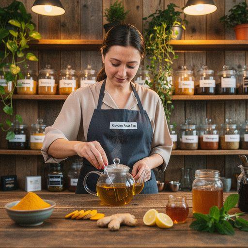 Zdravstveni sastojci za čaj, uključujući đumbir i cimet.